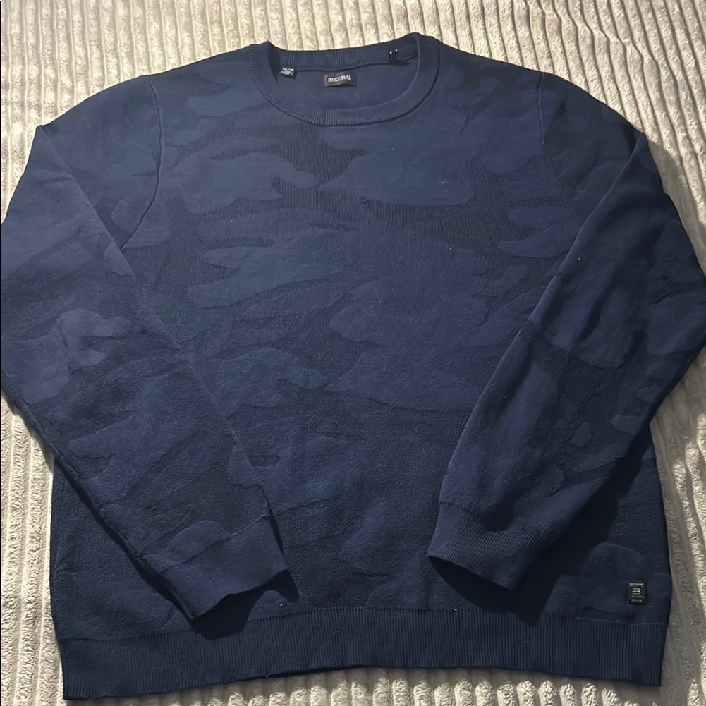 Men's Blue Camouflage Sweater Buffalo By David Bitton